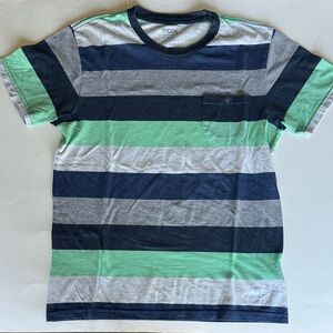Fox Mens Multi-Color Striped Pocket Tee Shirt
